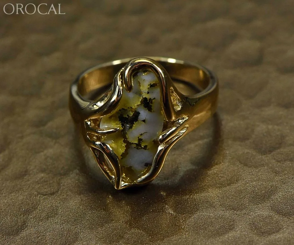 Gold Quartz Ring Ladies "Orocal" RL1031Q Genuine Hand Crafted Jewelry - 14K Gold Yellow Gold Casting