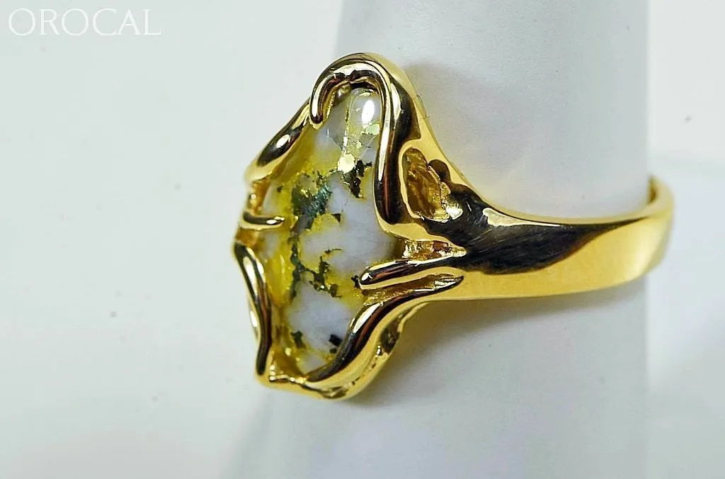 Gold Quartz Ring Ladies "Orocal" RL1031Q Genuine Hand Crafted Jewelry - 14K Gold Yellow Gold Casting