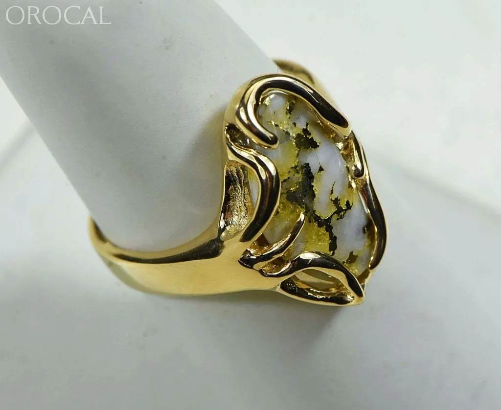 Gold Quartz Ring Ladies "Orocal" RL1031Q Genuine Hand Crafted Jewelry - 14K Gold Yellow Gold Casting
