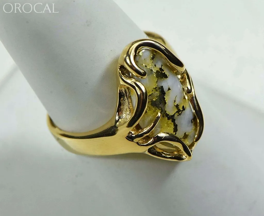 Gold Quartz Ring Ladies "Orocal" RL1031Q Genuine Hand Crafted Jewelry - 14K Gold Yellow Gold Casting