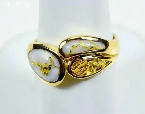 Gold Quartz Ring Ladies "Orocal" RLL1168NQ Genuine Hand Crafted Jewelry - 14K Gold Yellow Gold Casting