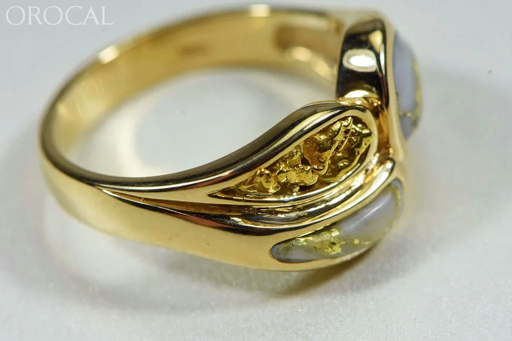 Gold Quartz Ring Ladies "Orocal" RLL1168NQ Genuine Hand Crafted Jewelry - 14K Gold Yellow Gold Casting