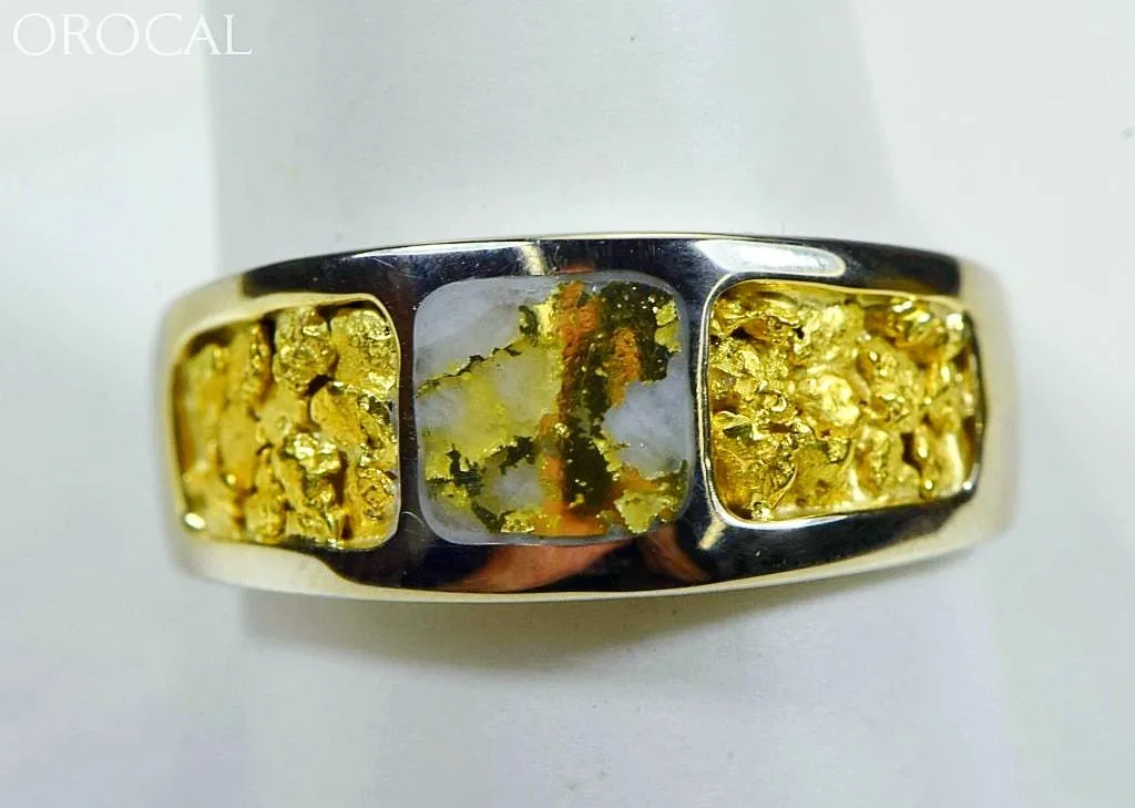 Gold Quartz Ring Ladies "Orocal" RM651OLQ Genuine Hand Crafted Jewelry - 14K Gold Yellow Gold Casting