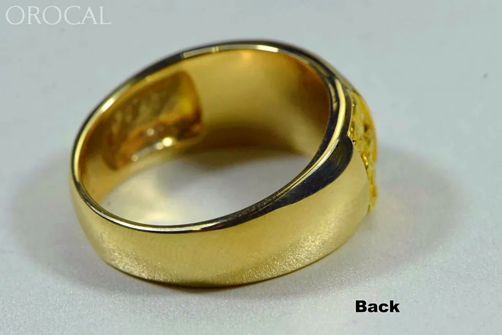 Gold Quartz Ring Mens "Orocal" RM1088NQ Genuine Hand Crafted Jewelry - 14K Gold Yellow Gold Casting