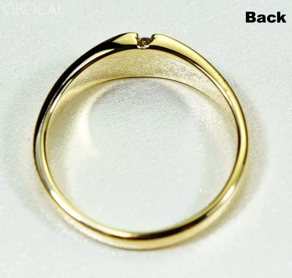 Gold Quartz Ring "Orocal" RL1057DQ Genuine Hand Crafted Jewelry - 14K Gold Casting