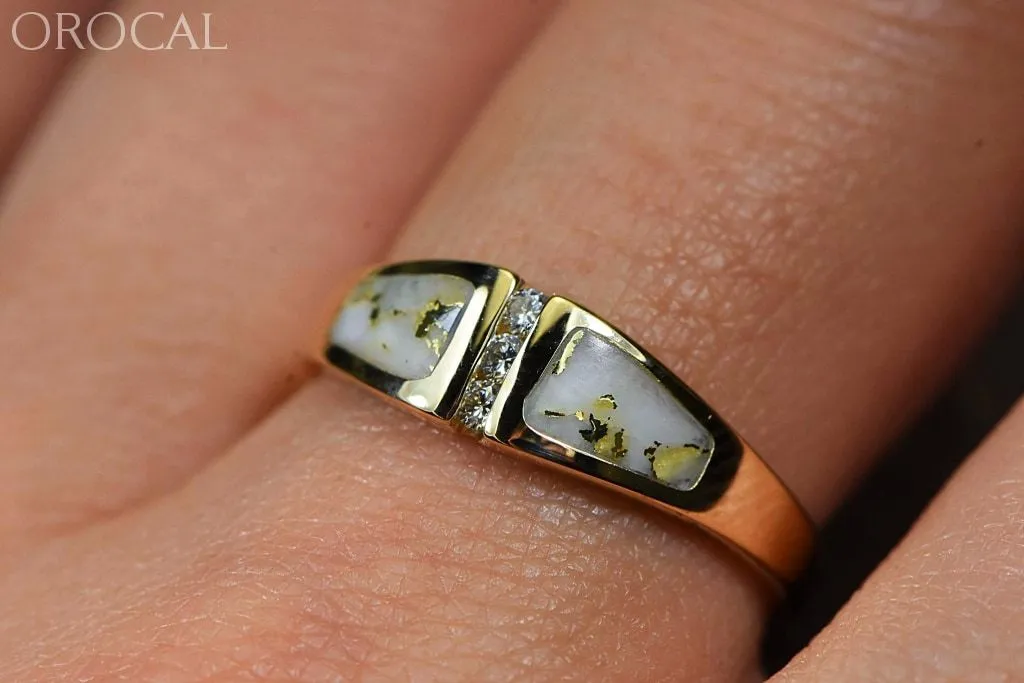 Gold Quartz Ring "Orocal" RL1057DQ Genuine Hand Crafted Jewelry - 14K Gold Casting