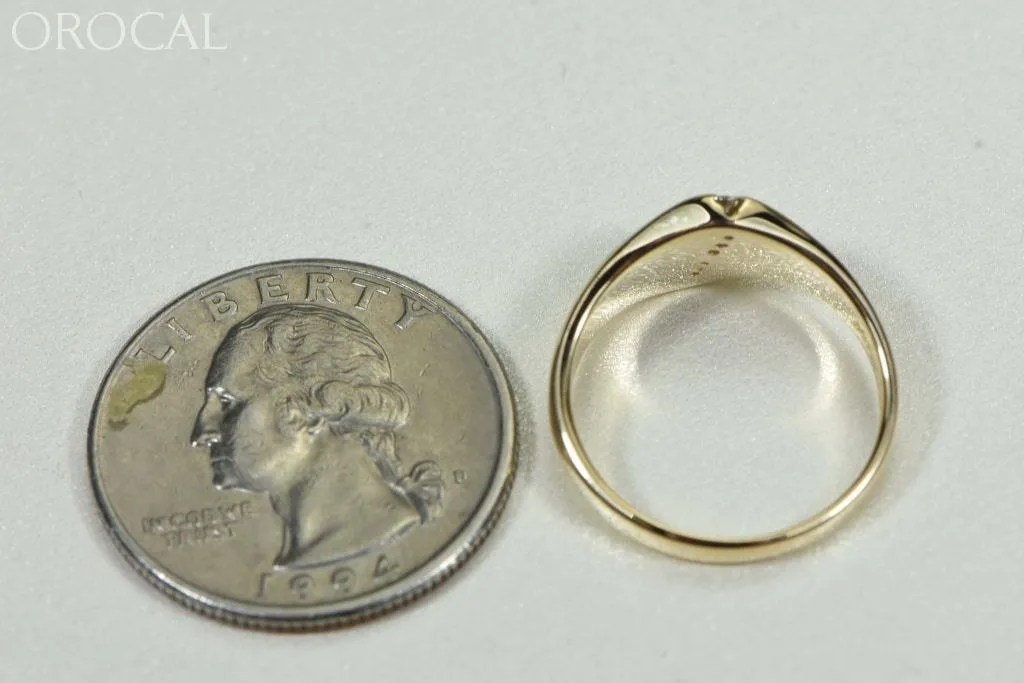 Gold Quartz Ring "Orocal" RL1064DQ Genuine Hand Crafted Jewelry - 14K Gold Casting