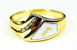 Gold Quartz Ring "Orocal" RL1073DQ Genuine Hand Crafted Jewelry - 14K Gold Casting