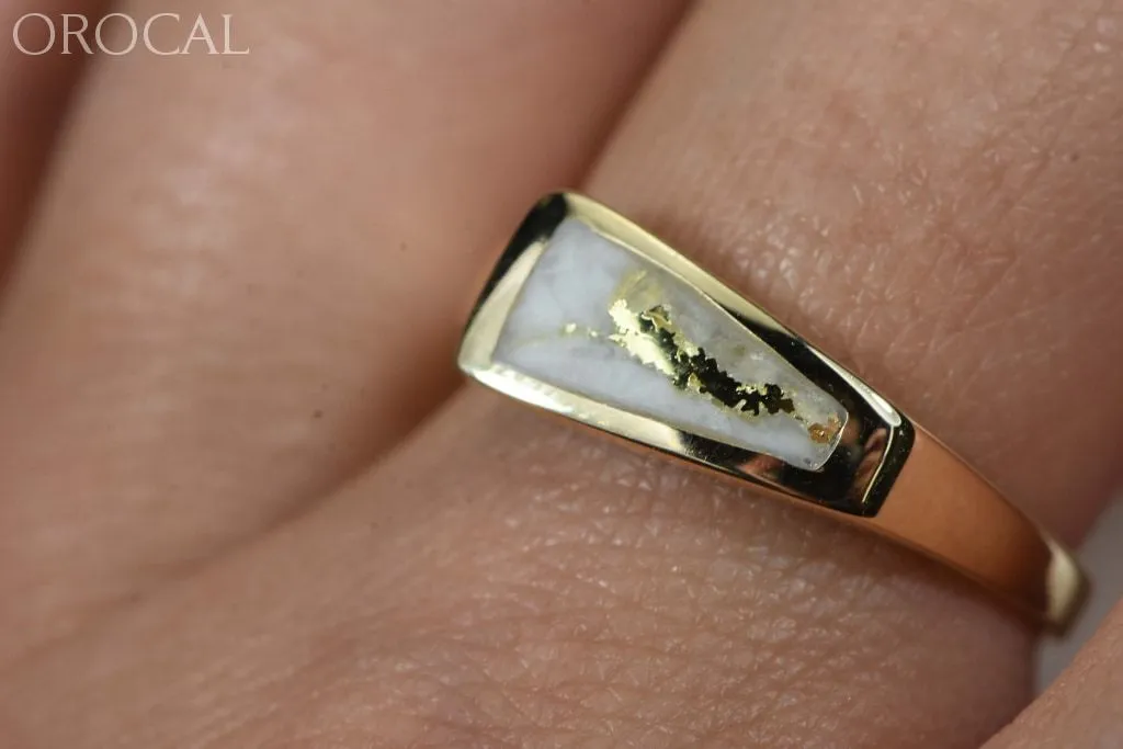 Gold Quartz Ring "Orocal" RL1074Q Genuine Hand Crafted Jewelry - 14K Gold Casting