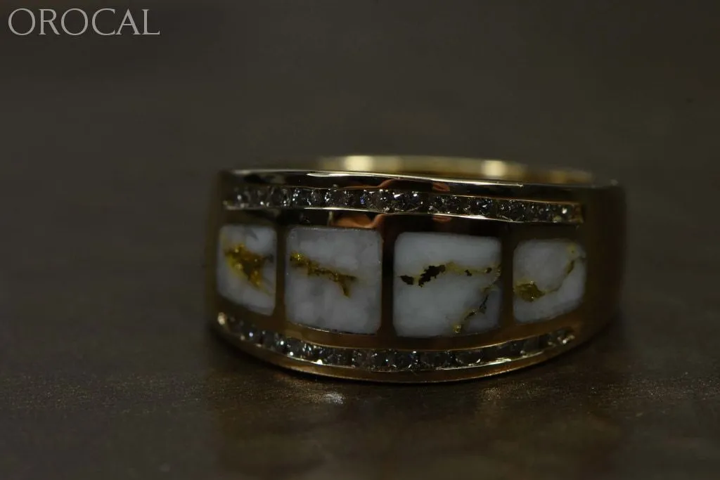 Gold Quartz Ring "Orocal" RL1075DQ Genuine Hand Crafted Jewelry - 14K Gold Casting