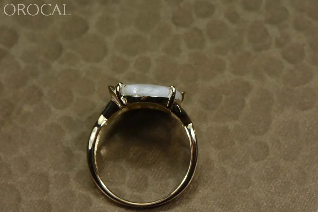 Gold Quartz Ring "Orocal" RL1106Q Genuine Hand Crafted Jewelry - 14K Gold Casting