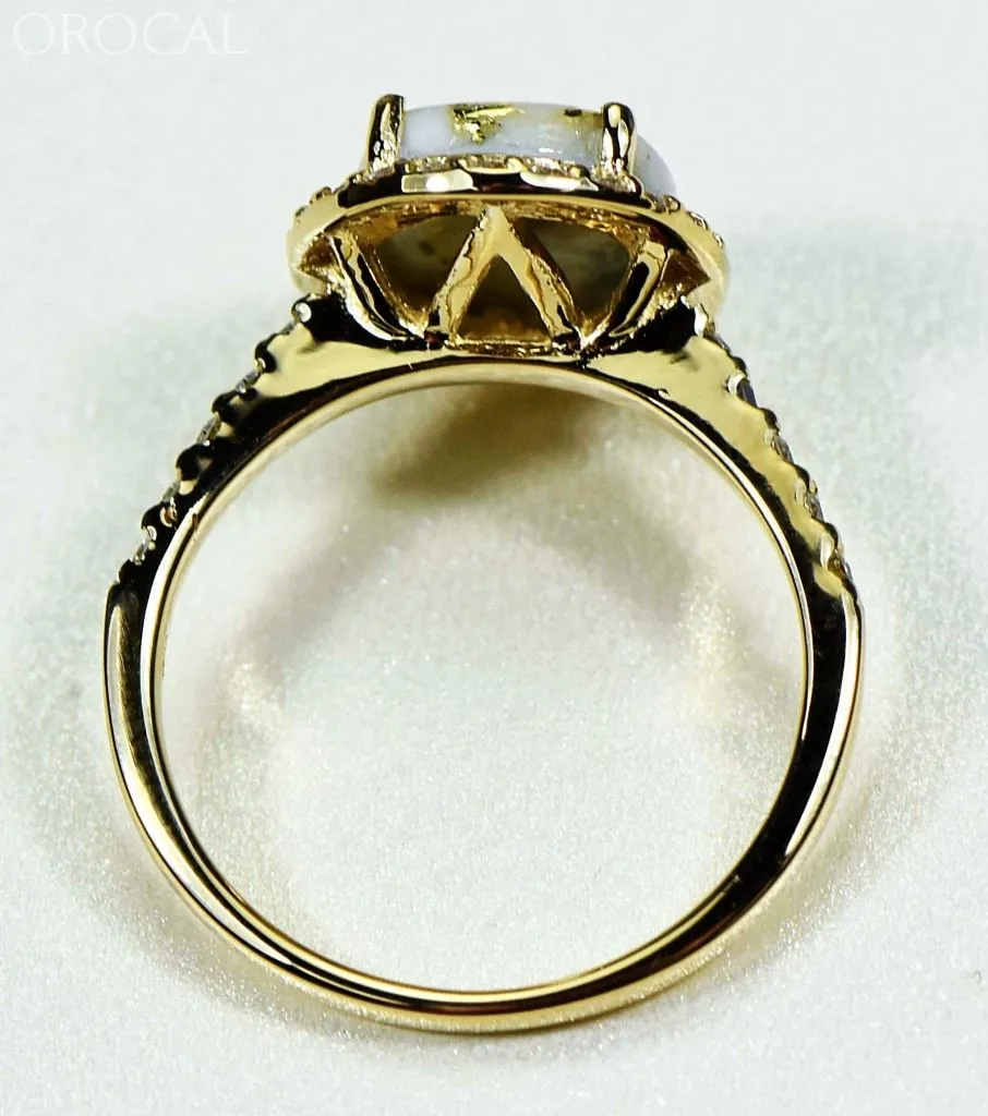 Gold Quartz Ring "Orocal" RL1109DQ Genuine Hand Crafted Jewelry - 14K Gold Casting