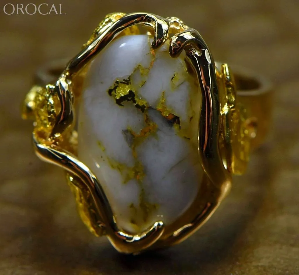 Gold Quartz Ring "Orocal" RL232LQ Genuine Hand Crafted Jewelry - 14K Gold Casting