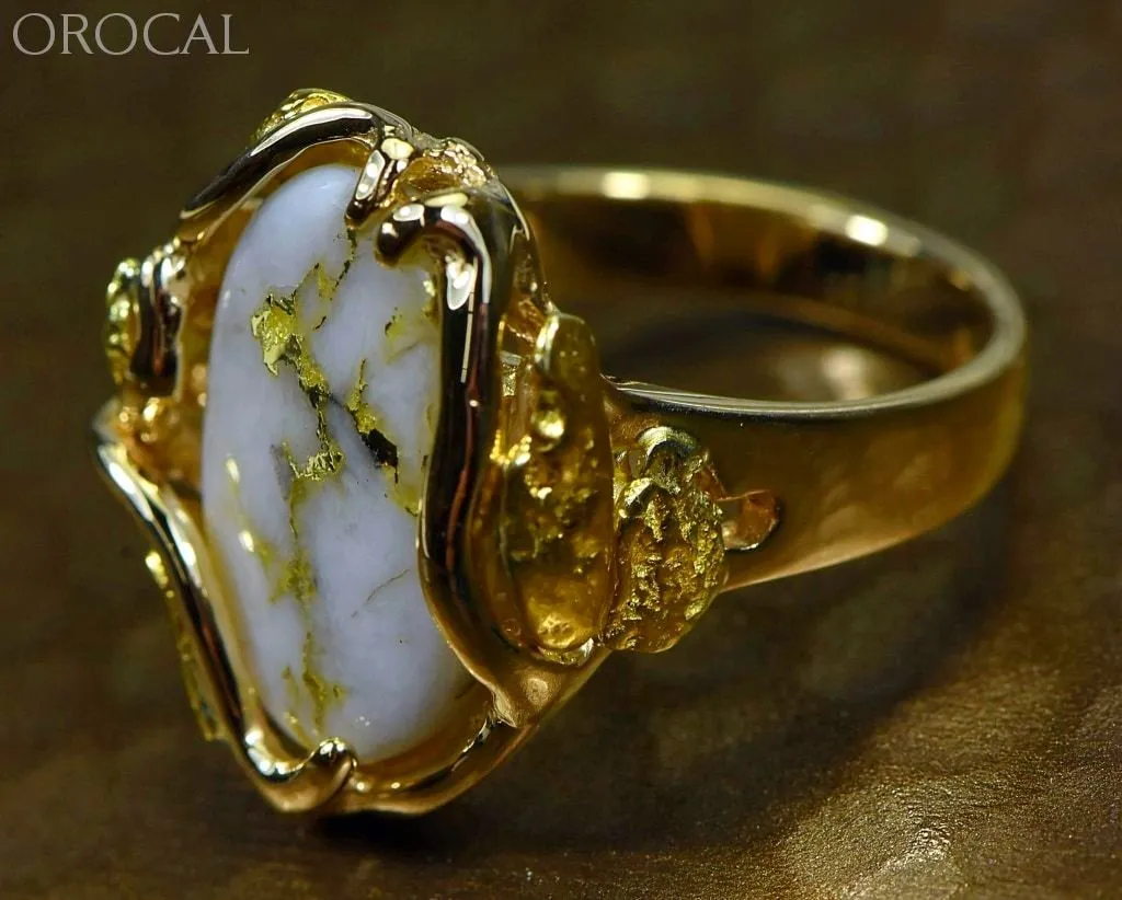 Gold Quartz Ring "Orocal" RL232LQ Genuine Hand Crafted Jewelry - 14K Gold Casting