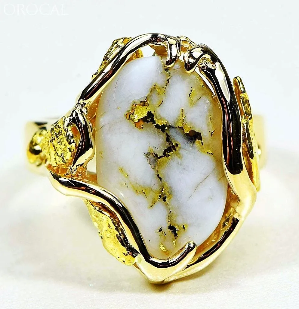 Gold Quartz Ring "Orocal" RL232LQ Genuine Hand Crafted Jewelry - 14K Gold Casting