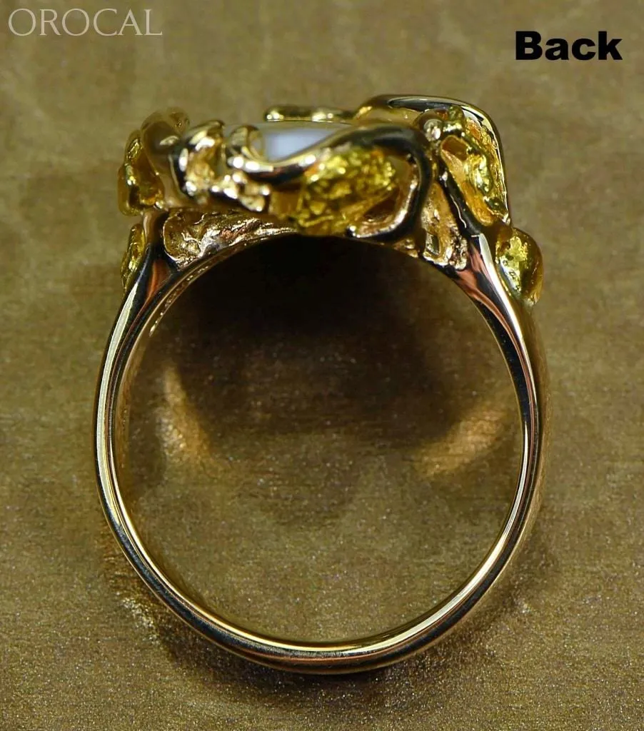 Gold Quartz Ring "Orocal" RL232LQ Genuine Hand Crafted Jewelry - 14K Gold Casting