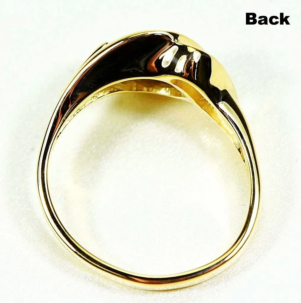 Gold Quartz Ring "Orocal" RL587Q Genuine Hand Crafted Jewelry - 14K Gold Casting
