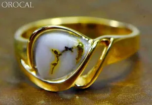 Gold Quartz Ring "Orocal" RL587Q Genuine Hand Crafted Jewelry - 14K Gold Casting