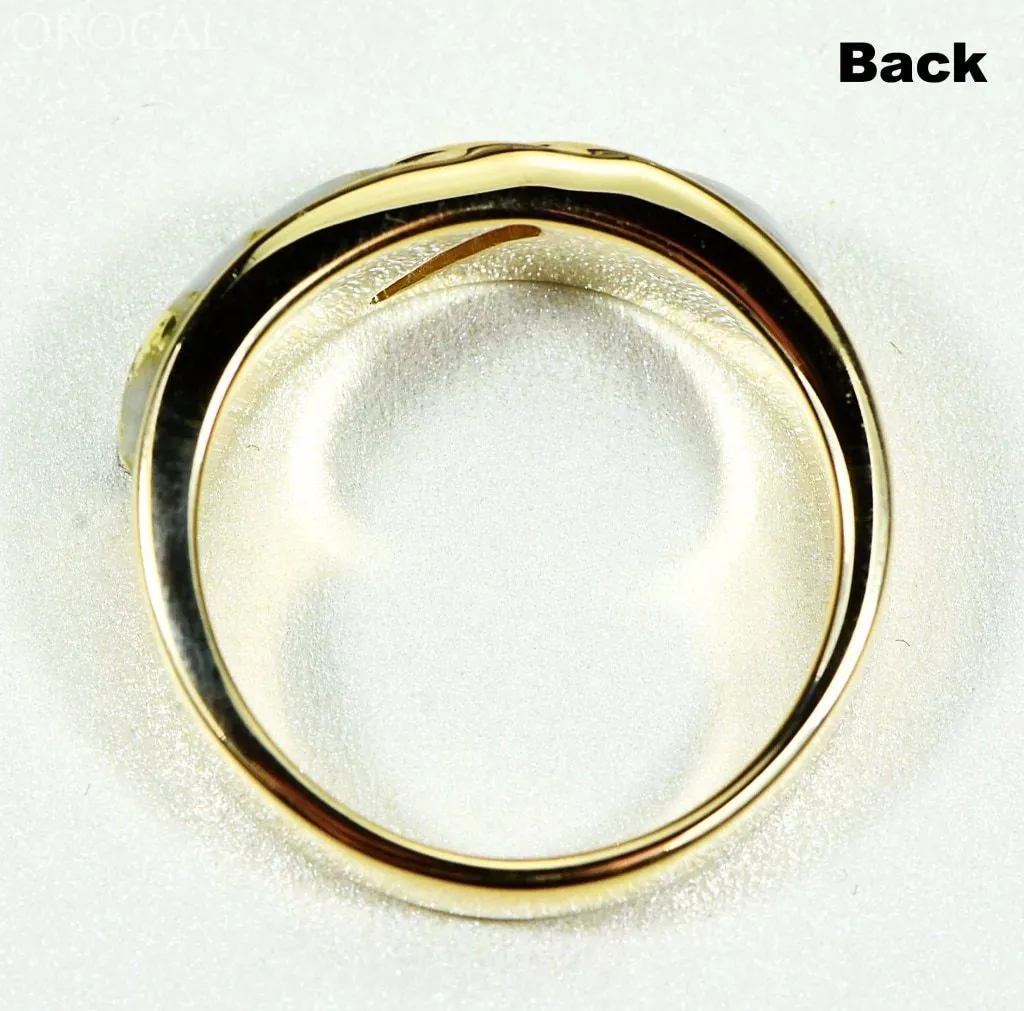 Gold Quartz Ring "Orocal" RL610D10Q Genuine Hand Crafted Jewelry - 14K Gold Casting