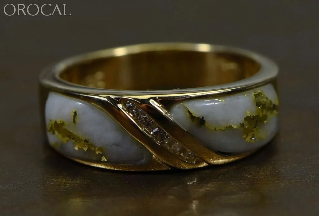 Gold Quartz Ring "Orocal" RL610D10Q Genuine Hand Crafted Jewelry - 14K Gold Casting