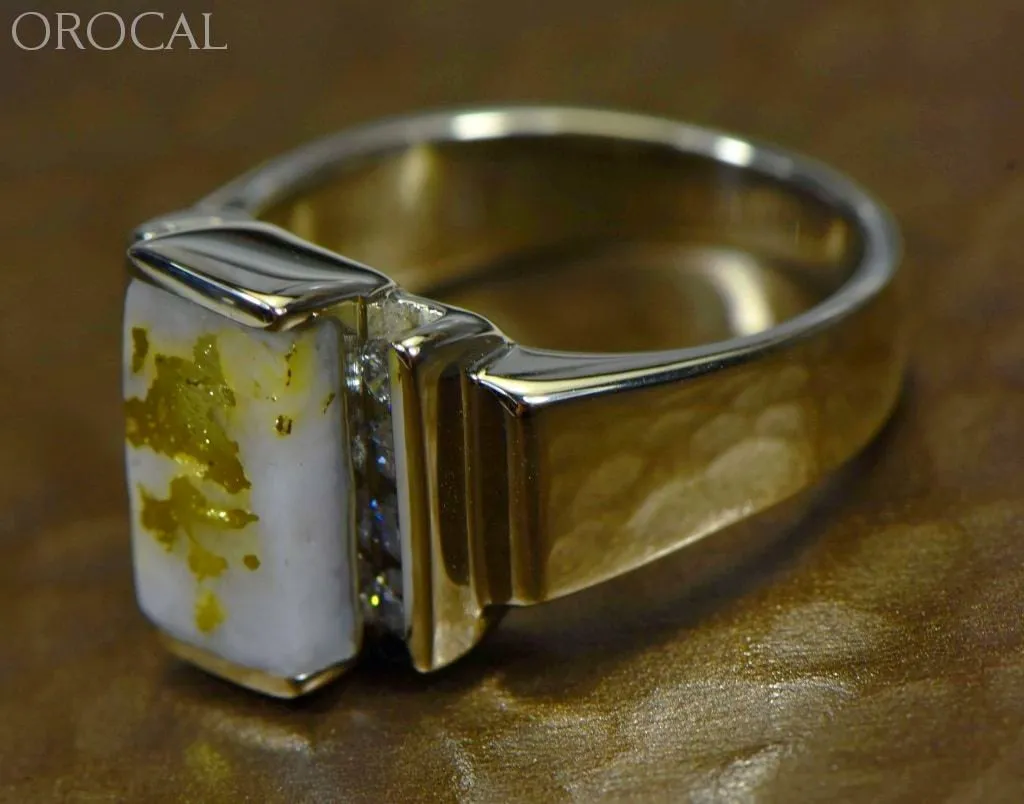 Gold Quartz Ring "Orocal" RL639D32QW Genuine Hand Crafted Jewelry - 14K Gold Casting