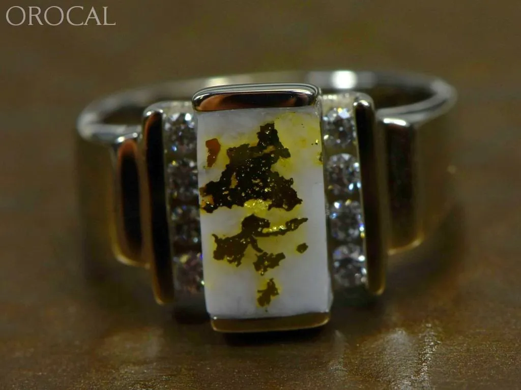 Gold Quartz Ring "Orocal" RL639D32QW Genuine Hand Crafted Jewelry - 14K Gold Casting