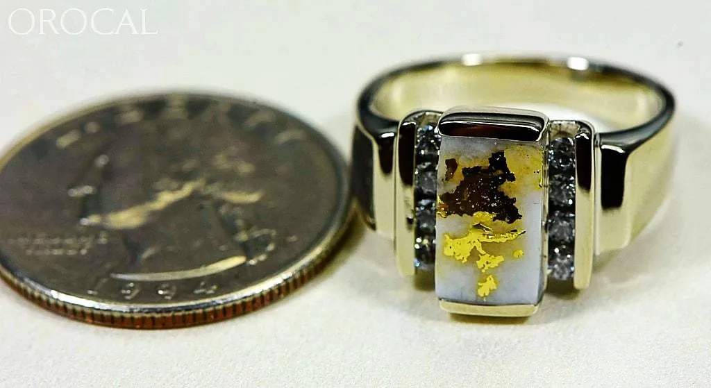 Gold Quartz Ring "Orocal" RL639D32QW Genuine Hand Crafted Jewelry - 14K Gold Casting