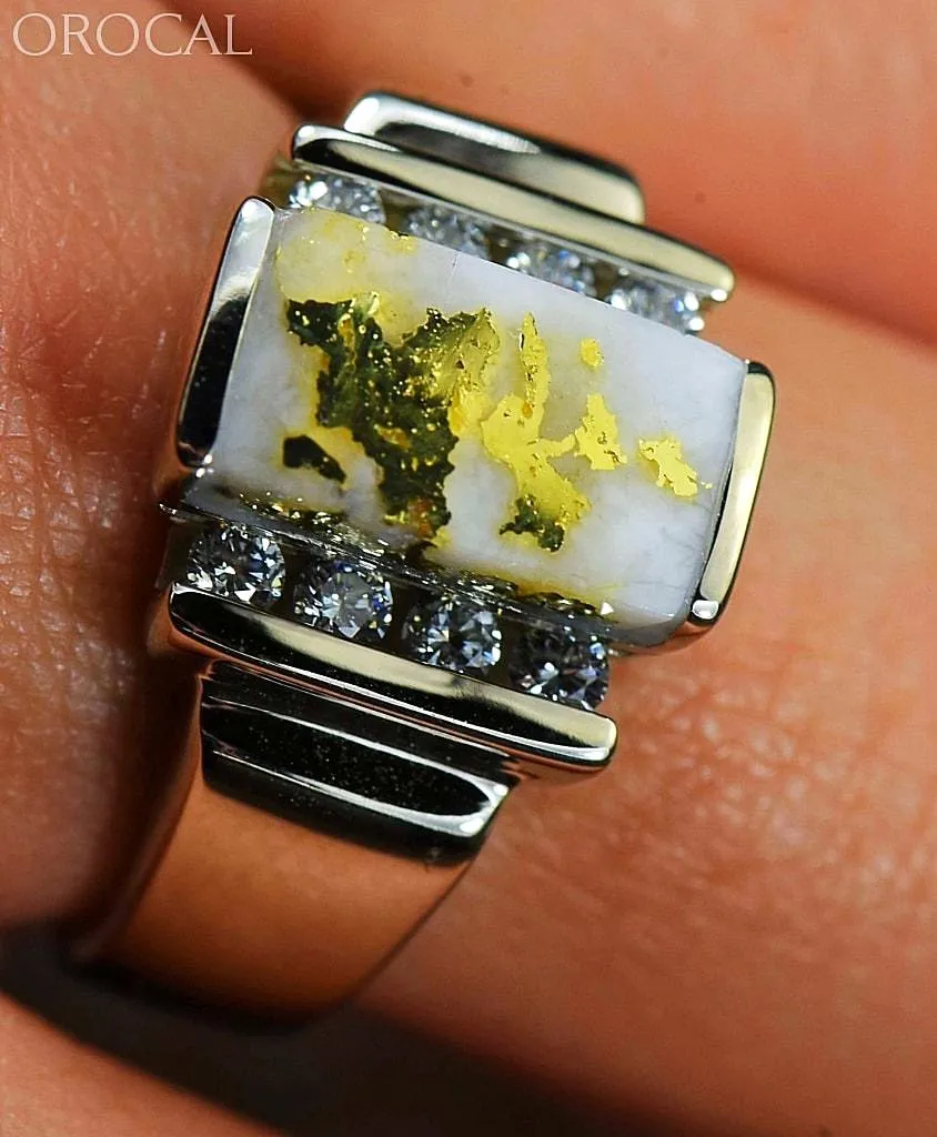 Gold Quartz Ring "Orocal" RL639D32QW Genuine Hand Crafted Jewelry - 14K Gold Casting