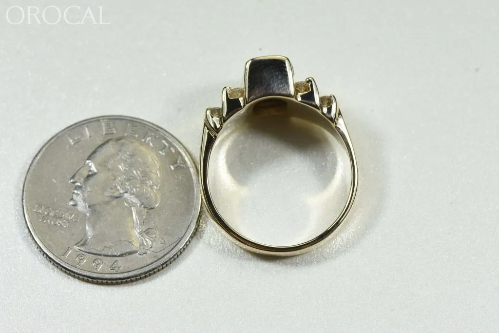 Gold Quartz Ring "Orocal" RL639D48Q Genuine Hand Crafted Jewelry - 14K Gold Casting
