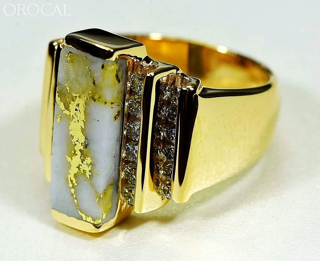 Gold Quartz Ring "Orocal" RL639LD80Q Genuine Hand Crafted Jewelry - 14K Gold Casting
