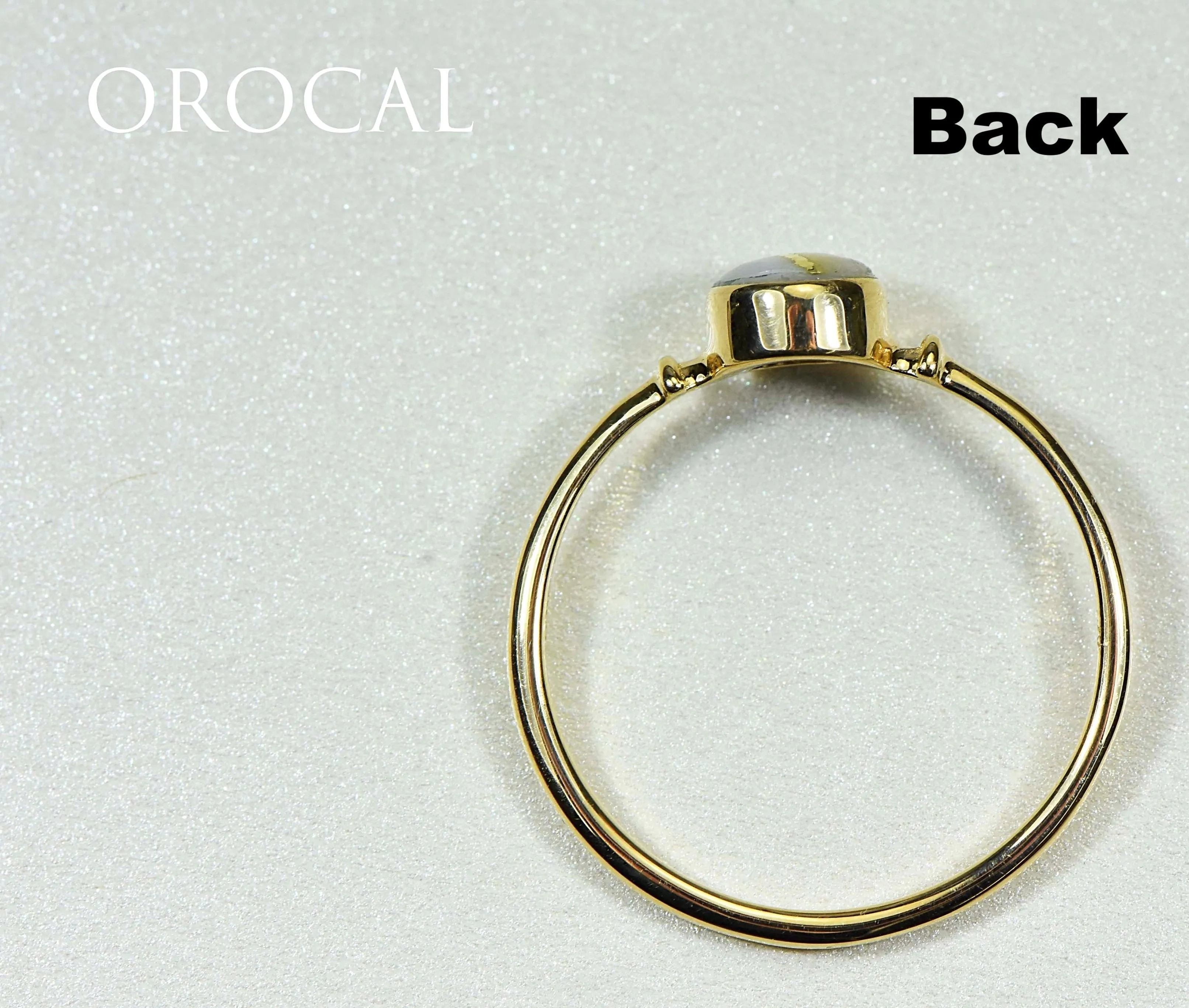Gold Quartz Ring "Orocal" RL680Q Genuine Hand Crafted Jewelry - 14K Gold Casting