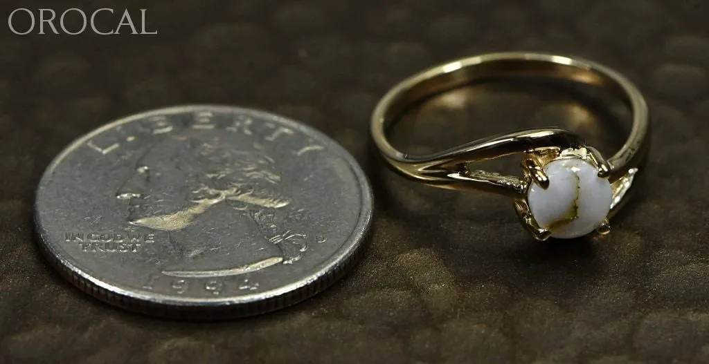 Gold Quartz Ring "Orocal" RL696Q Genuine Hand Crafted Jewelry - 14K Gold Casting