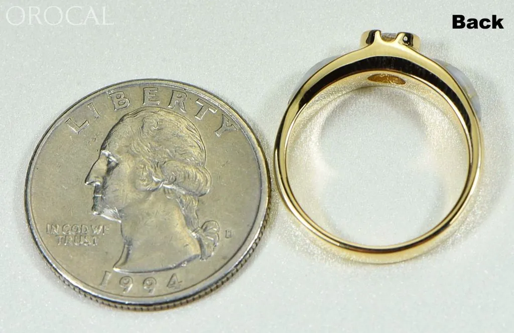 Gold Quartz Ring "Orocal" RL728D33Q Genuine Hand Crafted Jewelry - 14K Gold Casting