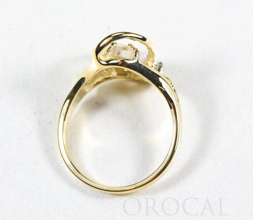 Gold Quartz Ring "Orocal" RL784DQ Genuine Hand Crafted Jewelry - 14K Gold Casting