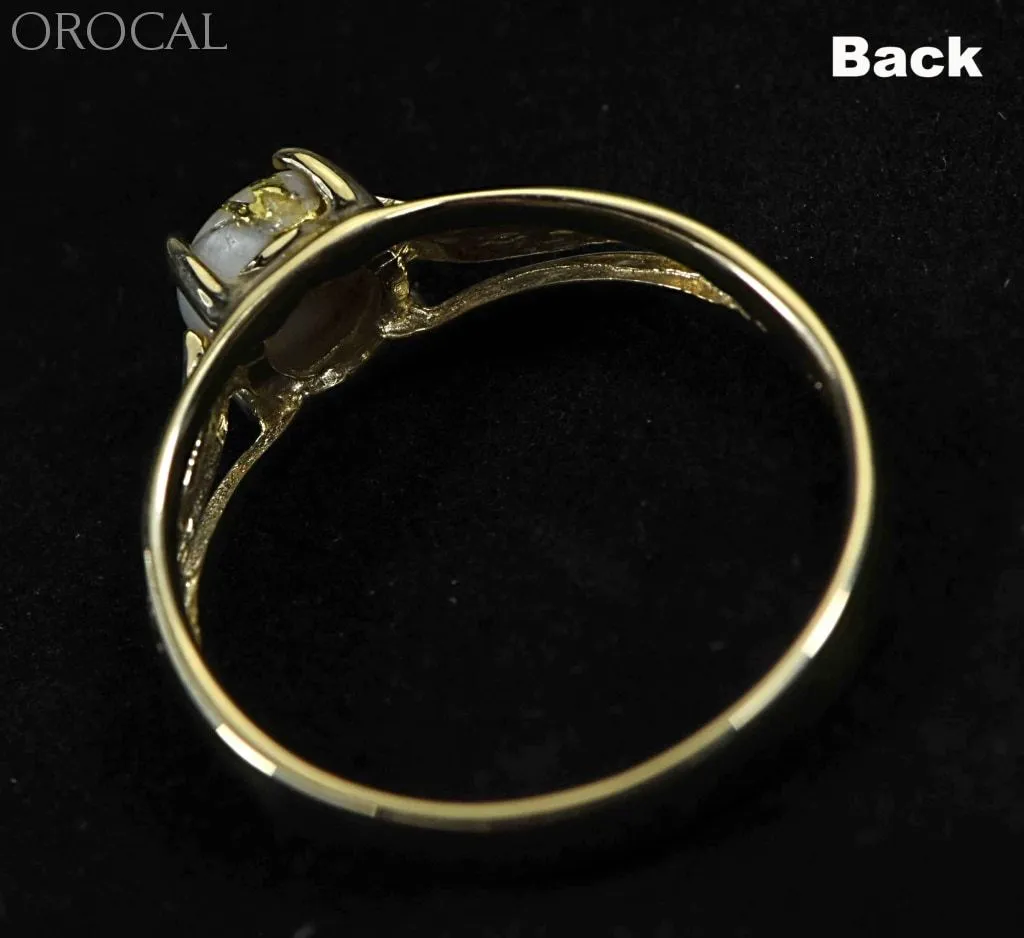 Gold Quartz Ring "Orocal" RL787Q Genuine Hand Crafted Jewelry - 14K Gold Casting