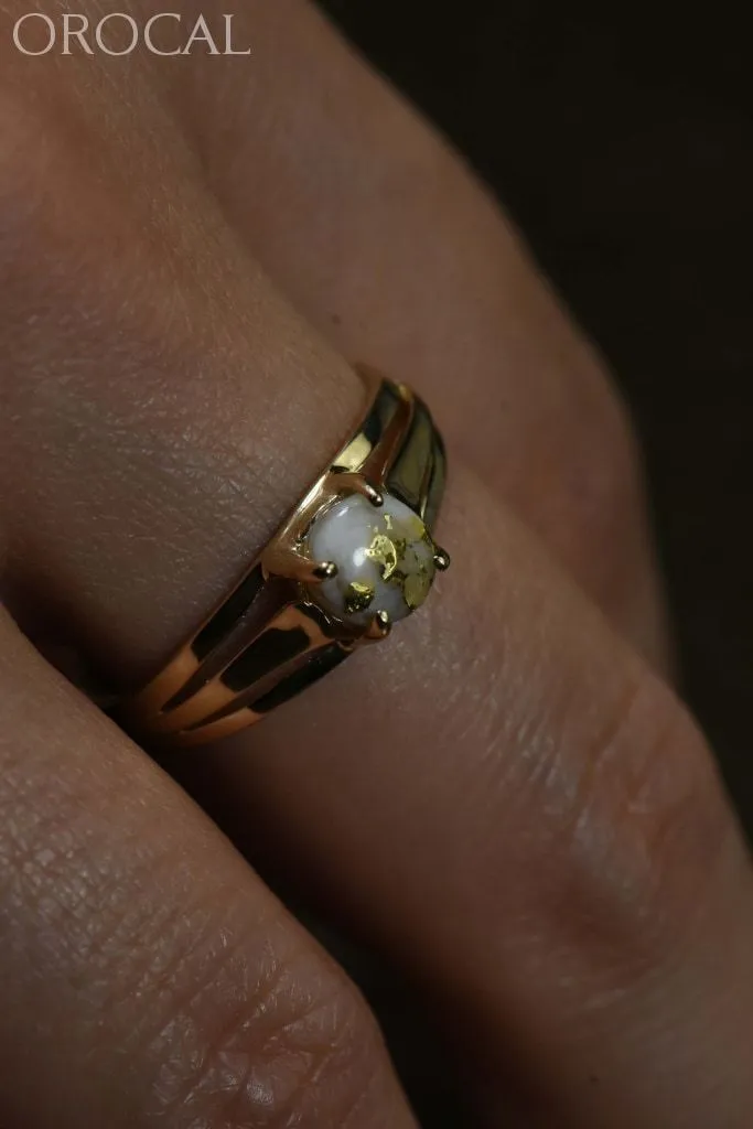 Gold Quartz Ring "Orocal" RL787Q Genuine Hand Crafted Jewelry - 14K Gold Casting