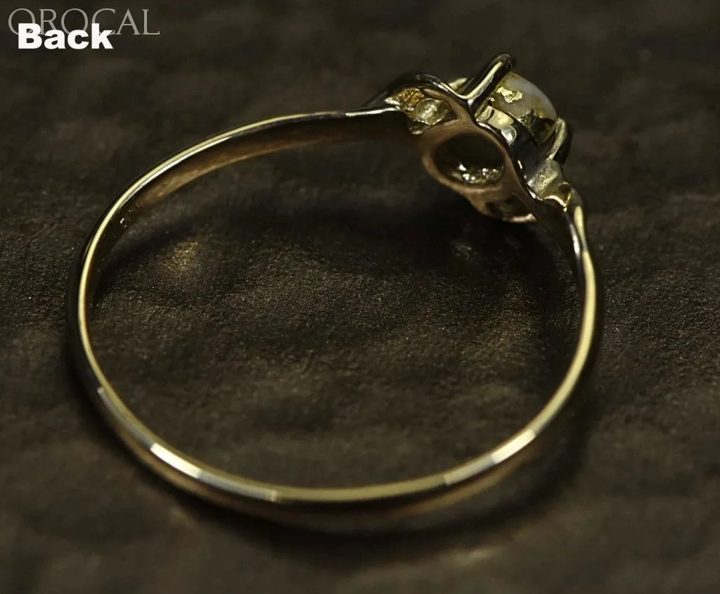 Gold Quartz Ring "Orocal" RL789Q Genuine Hand Crafted Jewelry - 14K Gold Casting