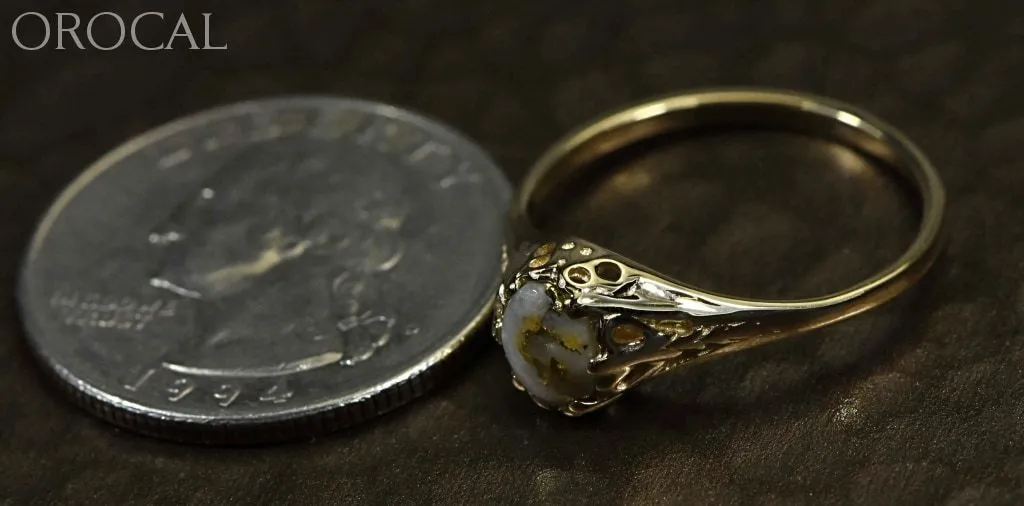 Gold Quartz Ring "Orocal" RL790Q Genuine Hand Crafted Jewelry - 14K Gold Casting