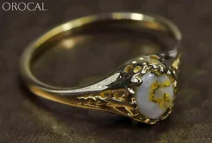 Gold Quartz Ring "Orocal" RL790Q Genuine Hand Crafted Jewelry - 14K Gold Casting