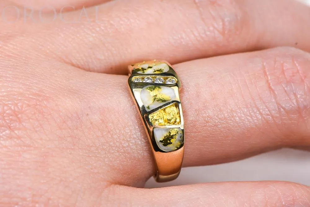 Gold Quartz Ring "Orocal" RL882D8NQ Genuine Hand Crafted Jewelry - 14K Gold Casting