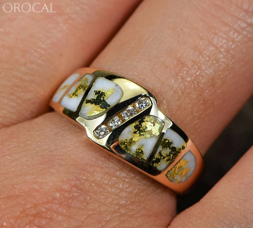 Gold Quartz Ring "Orocal" RL882D8Q Genuine Hand Crafted Jewelry - 14K Gold Casting