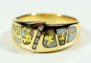 Gold Quartz Ring "Orocal" RL882D8Q Genuine Hand Crafted Jewelry - 14K Gold Casting