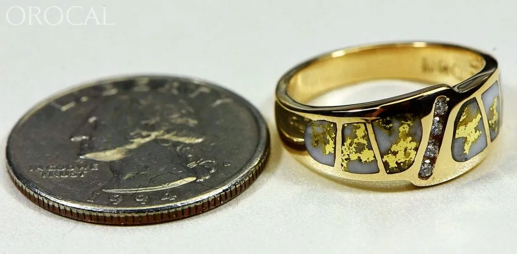 Gold Quartz Ring "Orocal" RL882D8Q Genuine Hand Crafted Jewelry - 14K Gold Casting