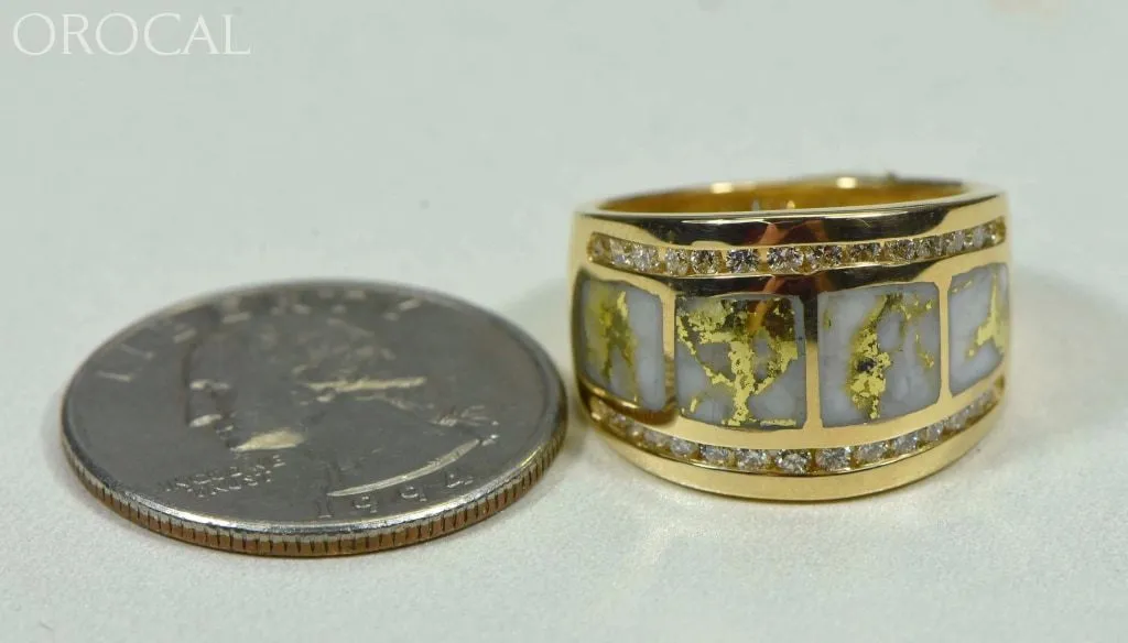 Gold Quartz Ring "Orocal" RL892D60Q Genuine Hand Crafted Jewelry - 14K Gold Casting
