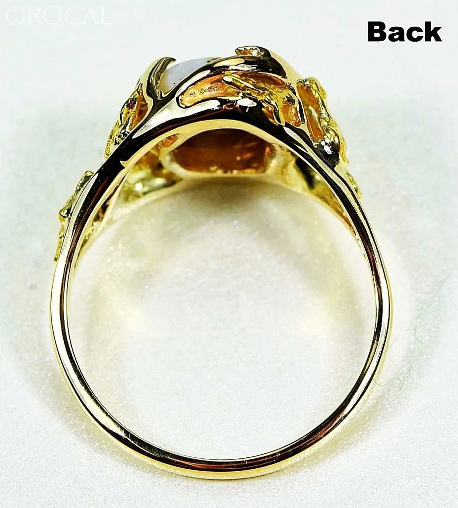 Gold Quartz Ring "Orocal" RL958Q Genuine Hand Crafted Jewelry - 14K Gold Casting