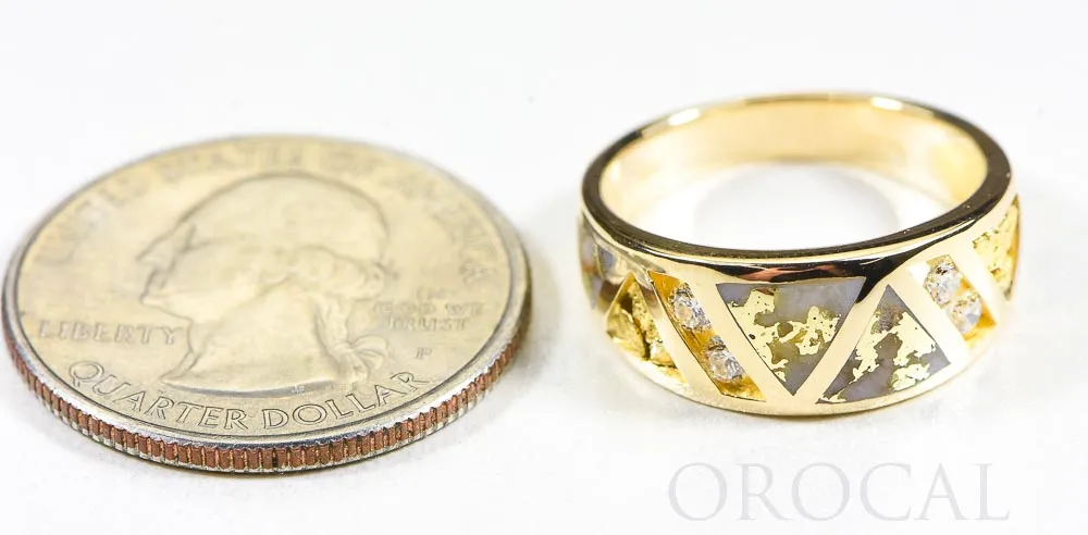 Gold Quartz Ring "Orocal" RL968D18NQ Genuine Hand Crafted Jewelry - 14K Gold Casting