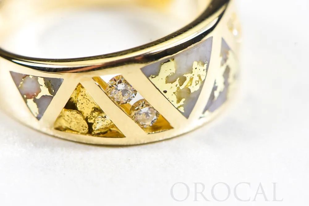 Gold Quartz Ring "Orocal" RL968D18NQ Genuine Hand Crafted Jewelry - 14K Gold Casting