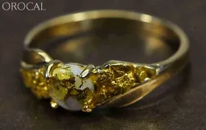 Gold Quartz Ring "Orocal" RLDL14Q6MM Genuine Hand Crafted Jewelry - 14K Gold Casting