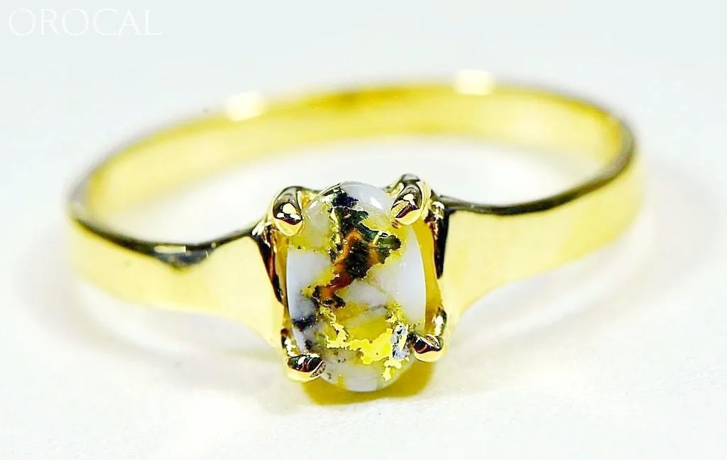 Gold Quartz Ring "Orocal" RLDL19Q7*5 Genuine Hand Crafted Jewelry - 14K Gold Casting