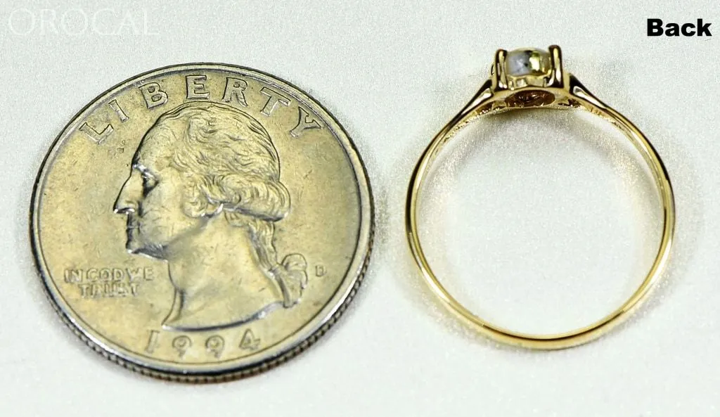 Gold Quartz Ring "Orocal" RLDL19Q7*5 Genuine Hand Crafted Jewelry - 14K Gold Casting